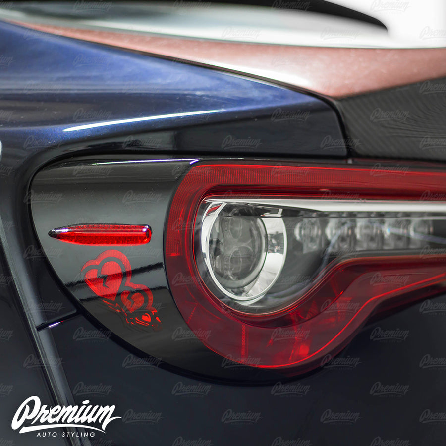 Broken Heart Cut-Out Tail Light Deck Overlay -Gloss Black | 17-20 Subaru BRZ & 17-20 Toyota GT86