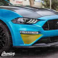 Front Bumper Roush Style Accent Overlay - Satin Black | 2018-2023 Ford Mustang