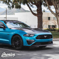 Front Bumper Roush Style Accent Overlay - Satin Black | 2018-2023 Ford Mustang