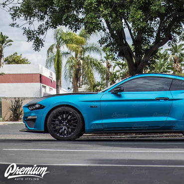 Front Bumper Roush Style Accent Overlay - Satin Black | 2018-2023 Ford Mustang