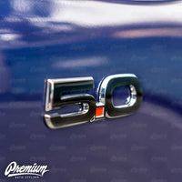 Gloss Black - Side 5.0 Badge Emblem Overlay | 2015-2020 Ford Mustang GT