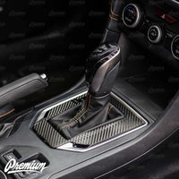 Carbon Fiber Shifter Trim Vinyl Overlay - (Limited/Sport CVT ONLY) | 2018-2023 Subaru Crosstrek