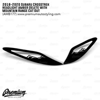 Headlight Amber Delete Overlay w/ Mountain Range Cut Out -Gloss Black