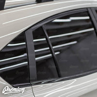 Window Trim Chrome Delete Vinyl Overlay - Satin Black