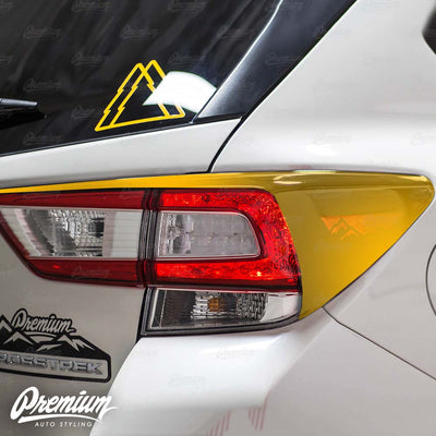 Tail Light Deck Vinyl Overlay with Mountain Range Cut Out - Gloss Black