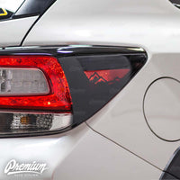 Tail Light Deck Vinyl Overlay with Mountain Range Cut Out - Gloss Black