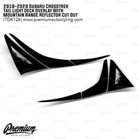 Tail Light Deck Vinyl Overlay with Mountain Range Cut Out - Gloss Black
