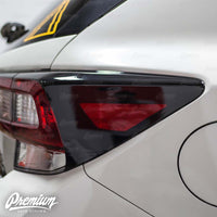 Tail Light Deck Vinyl Overlay with Reflector Cut Out - Gloss Black