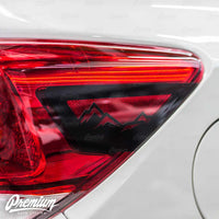 Tail Light Mountain Range Reflector Accent Overlay -Gloss Black | 2018-2022 Subaru Crosstrek
