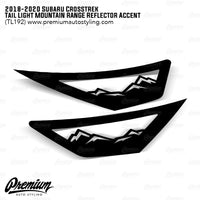 Tail Light Mountain Range Reflector Accent Overlay -Gloss Black | 2018-2022 Subaru Crosstrek