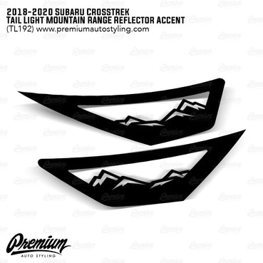 Tail Light Mountain Range Reflector Accent Overlay -Gloss Black | 2018-2022 Subaru Crosstrek