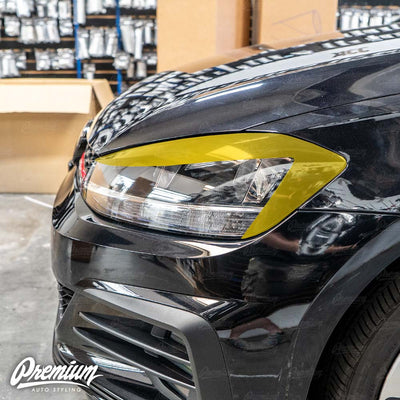 Headlight Amber Delete with Eyelid Overlay - Gloss Black | 2018-2020 Volkswagen GTI (Halogen Only)