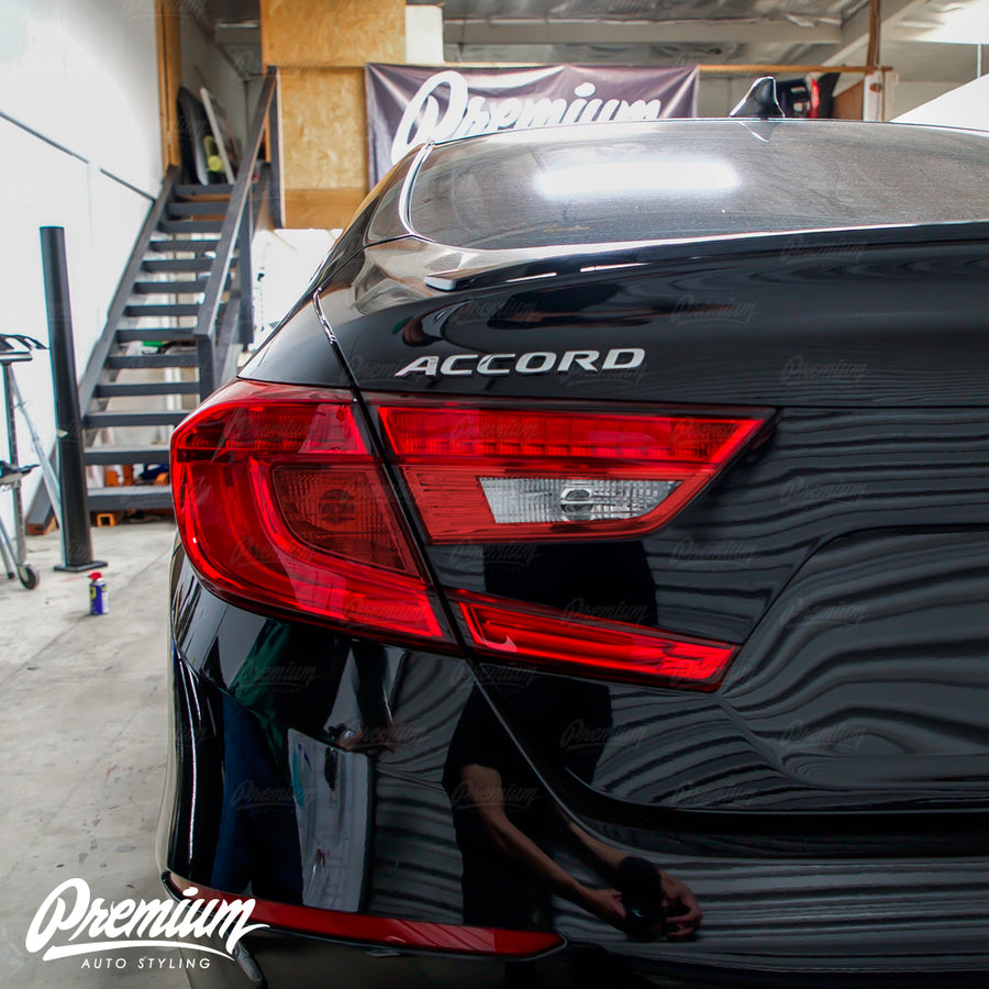 Tail Light Red Tint Overlay Turn Signal w/ Reverse Cut Out | 2018-2022 Honda Accord