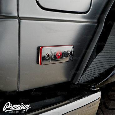 Front & Rear Side Reflector Overlays w/ Custom Logo - Gloss Black | Mercedes G-Wagon