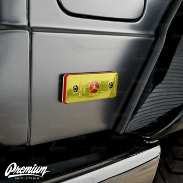 Front & Rear Side Reflector Overlays w/ Custom Logo - Gloss Black | Mercedes G-Wagon