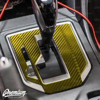(Premium Model Only) - Carbon Fiber Shifter Trim Vinyl Overlay | 2018-2023 Subaru Crosstrek