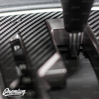 (Premium Model Only) - Carbon Fiber Shifter Trim Vinyl Overlay | 2018-2023 Subaru Crosstrek
