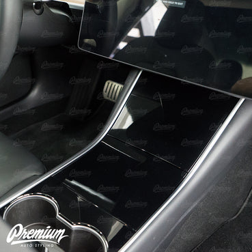 2017-2020 Tesla Model 3 Center Console Vinyl Overlay - PPF (PAINT PROTECTION FILM)
