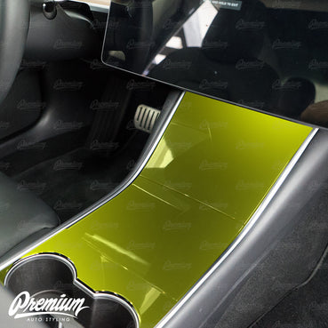 2017-2020 Tesla Model 3 Center Console Vinyl Overlay - PPF (PAINT PROTECTION FILM)