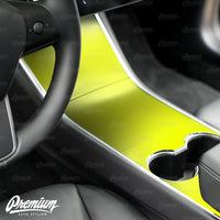 Center Console Vinyl Overlay Set - Satin Black | 2018+ Tesla Model 3