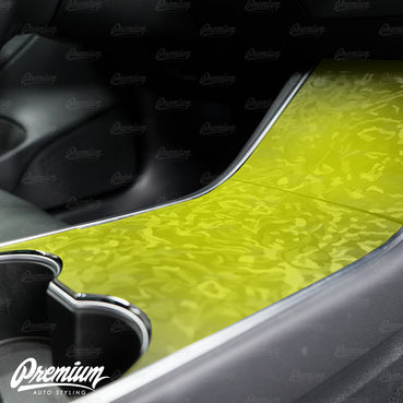 2017-2023 Tesla Model 3 Center Console Vinyl Overlay Set - Shadow Black