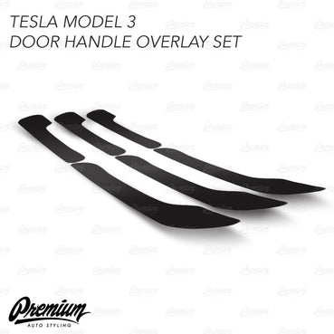 2017-2023 Tesla Model 3 2020-2023 Model Y Door Handle Vinyl Overlay Set