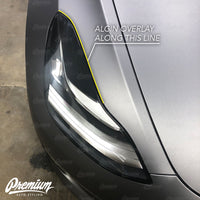 Headlight Eyelid Vinyl Accent Overlay v1 (Large) - Blackout | 2018+ Tesla Model 3