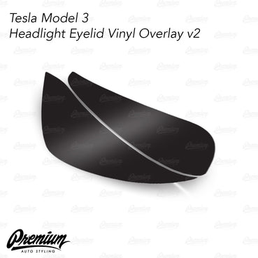 2017-2020 Tesla Model 3 Headlight Eyelid Vinyl Accent