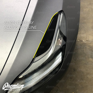 2017-2020 Tesla Model 3 Headlight Eyelid Vinyl Accent