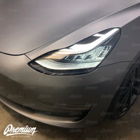 Headlight Eyelid Vinyl Accent Overlay v2 (Small) - Blackout | 2018+ Tesla Model 3