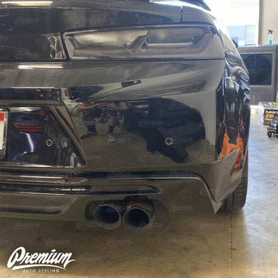 Rear Bumper Reflector Smoke Tint / Gloss Black Overlay | 2016-2018 Chevy Camaro