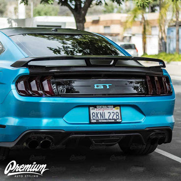 2018-2023 Ford Mustang GT Rear Bumper Reflector Overlay - Smoke Tint