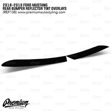 2018-2023 Ford Mustang GT Rear Bumper Reflector Overlay - Smoke Tint