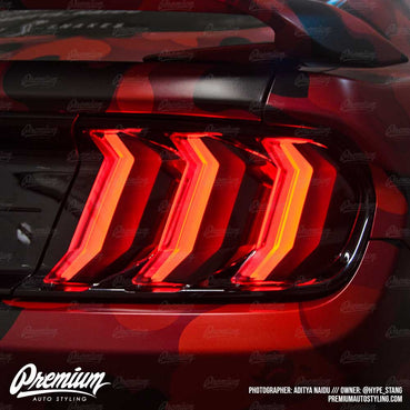 2018-2023 Ford Mustang GT tail light vinyl overlay