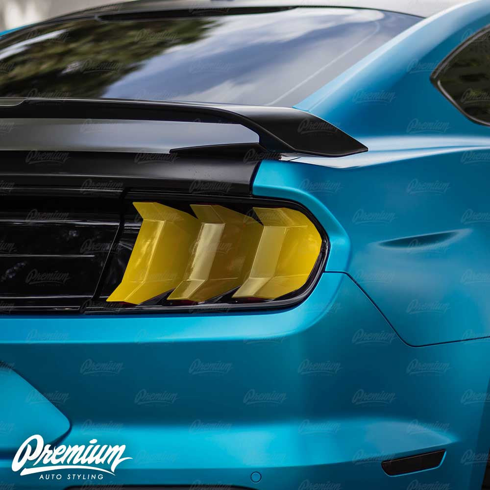 MotorSkinz Precut Smoke Vinyl Tint Overlay For 2018-2023 Ford Mustang Headlights