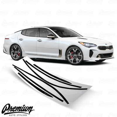 Window Trim Chrome Delete Vinyl Overlay Kit - Gloss Black | 2018-2023 Kia Stinger GT