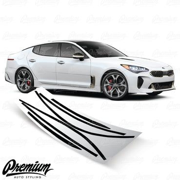  2018-2023 Kia Stinger Window Trim Chrome Delete - Satin Black