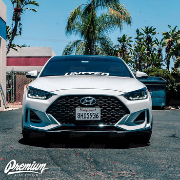 Headlight Eyelid Vinyl Overlay - Blackout | Hyundai Veloster 2018-2021