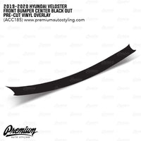 Front Bumper Center Black Out Vinyl Overlay - Choose Your Color | 2018-2021 Hyundai Veloster