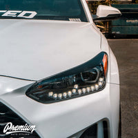 Headlight Eyelid Vinyl Overlay - Blackout | Hyundai Veloster 2018-2021