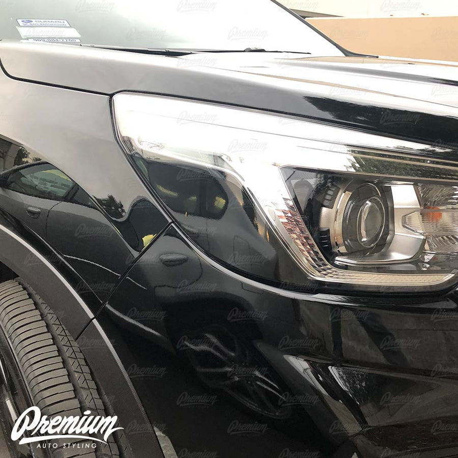 Headlight Amber Delete Vinyl Overlay - Gloss Black | 2019-2021 Subaru Forester Sport
