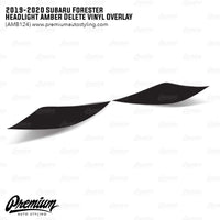 Headlight Amber Delete Vinyl Overlay - Gloss Black | 2019-2021 Subaru Forester Sport