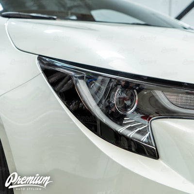 Headlight Amber Delete Overlay - Gloss Black | 2019-2022 Toyota Corolla Hatchback