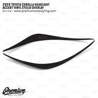 Headlight Vinyl Accent Eyelid Overlay - Blackout | 2019-2022 Toyota Corolla Hatchback