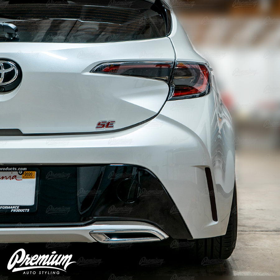 Smoked Rear Bumper Reflector Overlays - Smoke Tint | 2019-2022 Toyota Corolla Hatchback