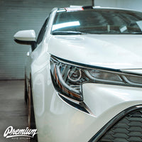 Front Bumper Accent - Under Eyelid Overlay - Gloss Black | 2019-2022 Toyota Corolla Hatchback