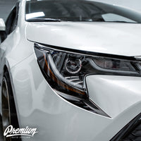 Front Bumper Accent - Under Eyelid Overlay - Gloss Black | 2019-2022 Toyota Corolla Hatchback