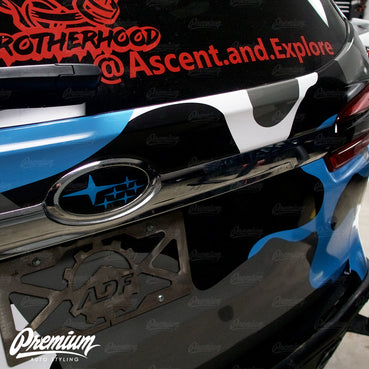 2019-2022 Subaru Ascent Emblem Overlays Rear Emblem in Hyper Blue