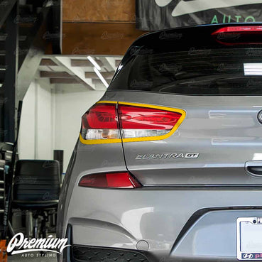 Tail Light Accent Trim Overlay - Gloss Black | 2018-2020 Hyundai Elantra GT Hatchback / 2019-2020 Hyundai Elantra GT N-Line