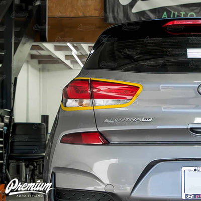 Tail Light Accent Trim Overlay - Gloss Black | 2018-2020 Hyundai Elantra GT Hatchback / 2019-2020 Hyundai Elantra GT N-Line